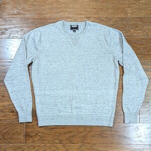 Todd Snyder Men's Size L 21x23.5 Heather Gray Cotton Cashmere Sweater READ